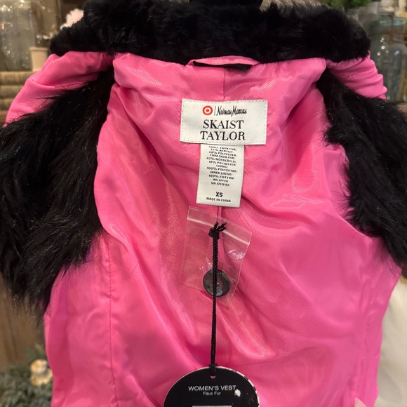 NEIMAN MARCUS FUR HOLIDAY VEST | Skaist Taylor BLACK FAUX Fur | Snap Front | NWT - Picture 12 of 12